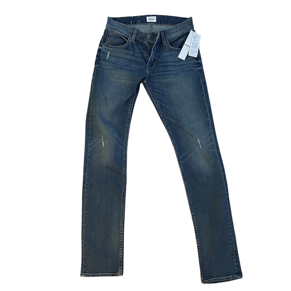 Hudson Blake Slim‎ Straight Jeans Mens 30 Blue Denim Pants New NWT
